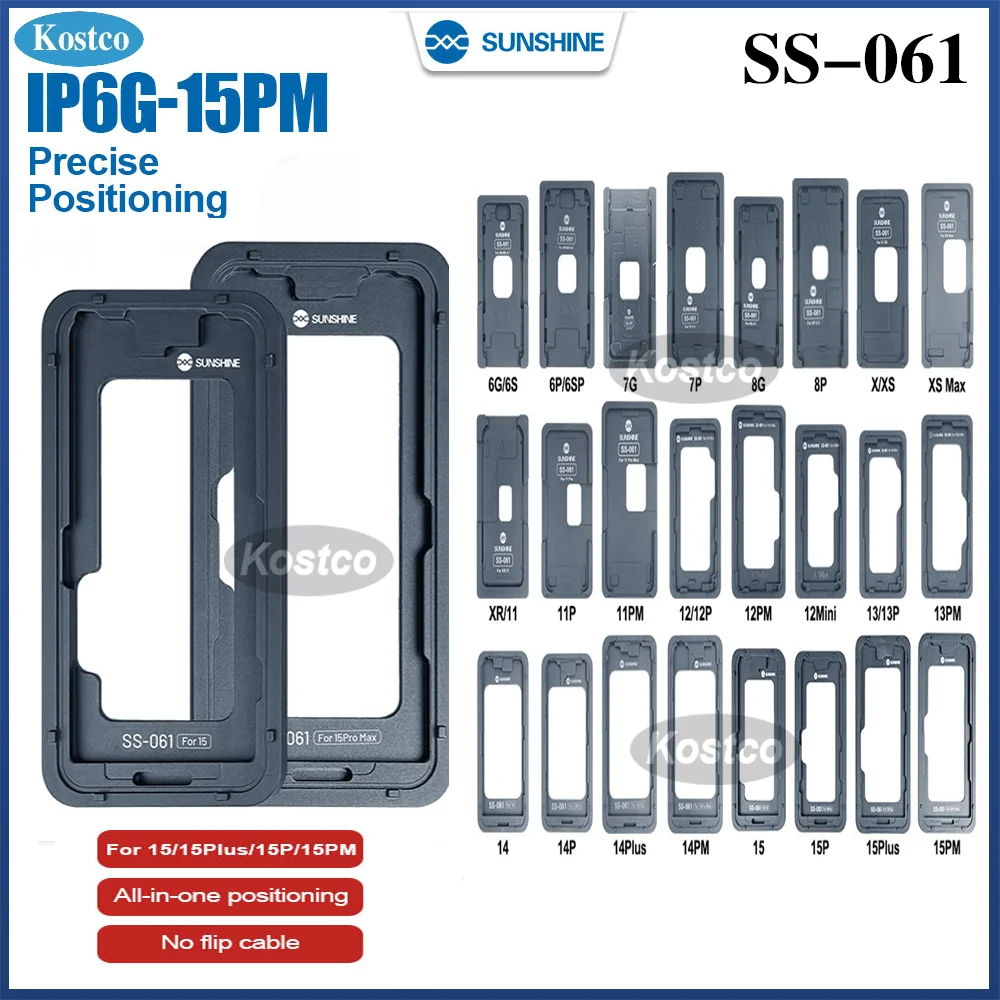 Sunshine Ss-061 Oca Stampo Per Allineamento Posizione Per Iphone 6 7 8 X Xs Xr 11 12 Mini 13 Pro Max 14 15 Plus Riparazione Display Lcd