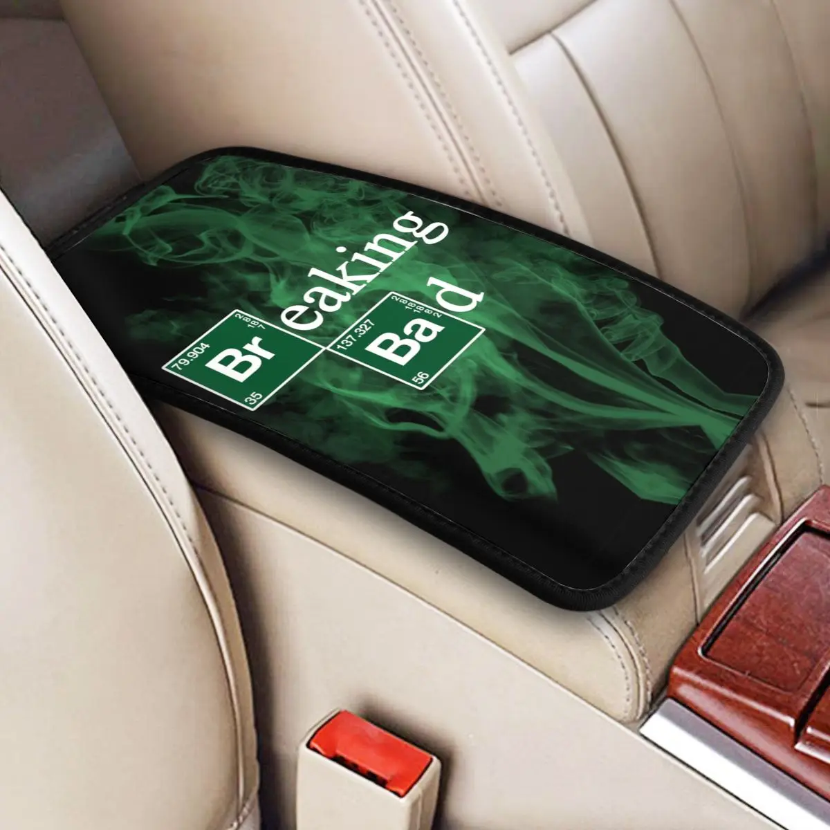 

Fashion Heisenberg Breaking Bad Car Armrest Box Pad Non-Slip Tv Show Center Console Cover Mat Interior Accessories