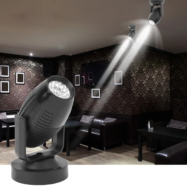 RGB LED Stage Spotlight 85-265V 360 Degree KTV Bar DJ Disco Party Spot Beam Lamp Lightweight Mini Dance Floor Spotlight Lighting 3