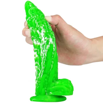 Alien Color Masturbation Cock Bitter Melon Gay Female Simulation Silicone Dildo Back Court Butt Plug Adult Sex Toy Vaginal flirt 3