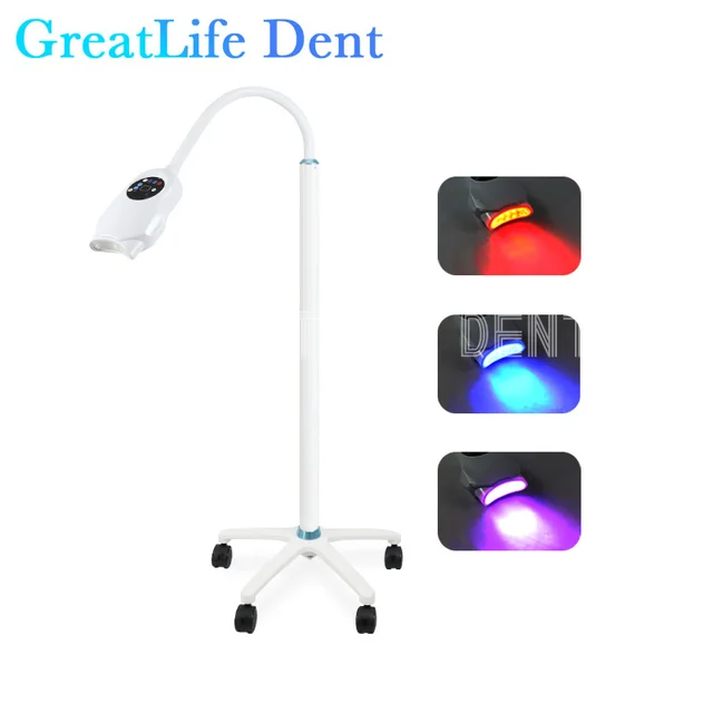 GreatLife Dent 50w 10 Leds Dental Cold Light Lamp 3Colors Teeth Whitening Machine Bleaching Accelerator LED Light Dentistry Tool