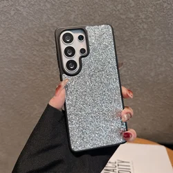 New Luxury Sparkling Bling Shockproof Phone Case for Galaxy S23+ (Silver)