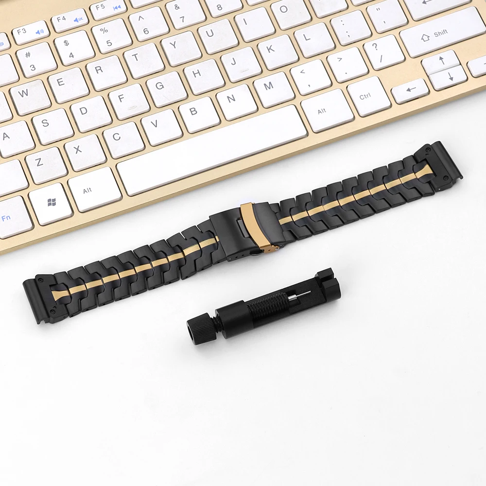 Premium QuickFit Stainless Steel Watch Band - 22/26mm Adjustable Strap