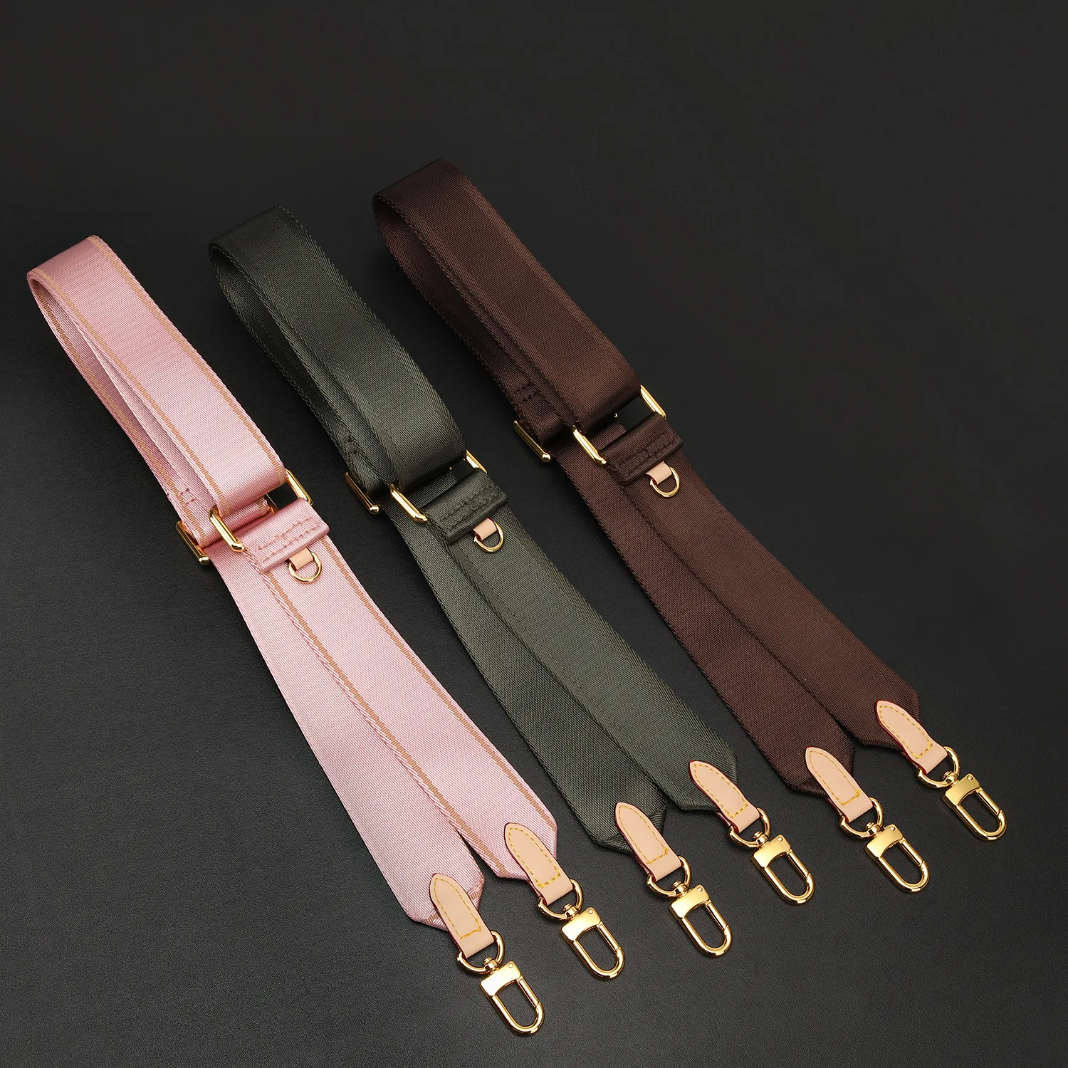 Luxury Replacement Bag Strap Adjustable Canvas Strap Leather Cowhide Ladies Webbing Wide Strap Bag Strap For Crossbody Coin Purs