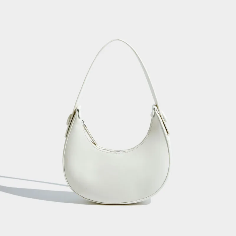 Maxdutti Single Shoulder Underarm Bag Women French Style Simple Blogger Retro Fashion Bag