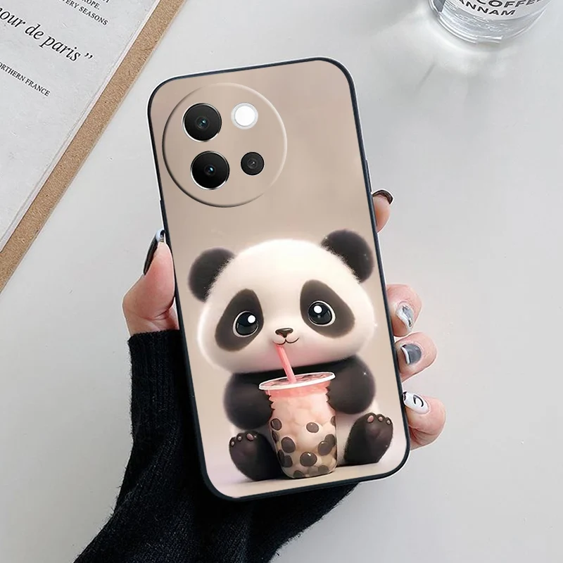 Lovely Panda Cartoon Soft Silicone Phone Case - Enhanced Protection with Bumper Design