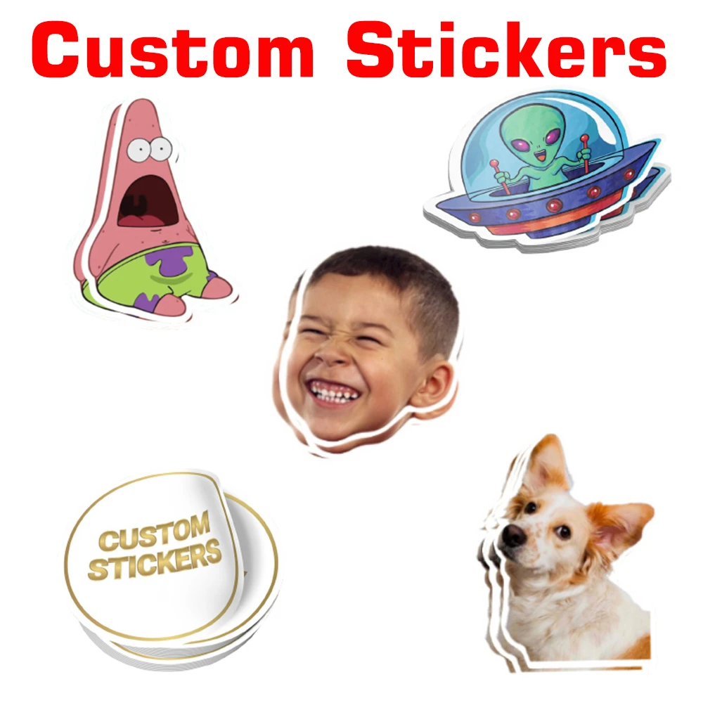 Custom Your Own Logo Stickers Name Label Pvc Vinyl Waterproof Die Kiss