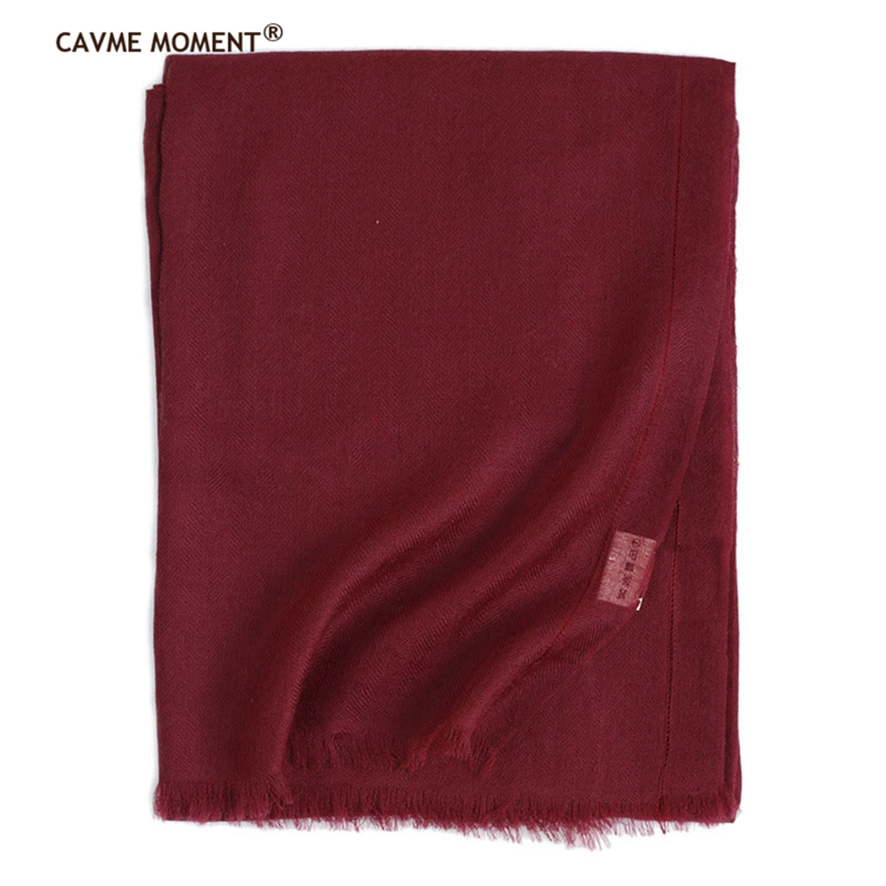 

CAVME 100% Cashmere Winter Soft Solid Color Handmade Scarf for Women Gift for Mother