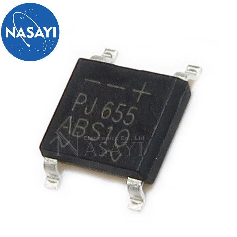 

10 шт., мостовой выпрямитель ABS10, 1 А, 1000 В, SOP-4