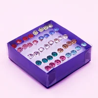 Nora 20 Pair Rhinestone Crystal Ear Stud 2