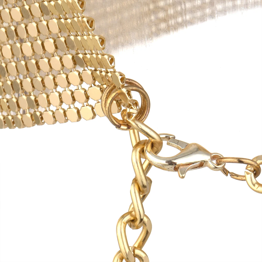 Women Sexy Metal Tassel Hem Halter Body Chain Bra Top Chest Chain Gothic Punk Fashion Girl Jewelry Accessories Prom