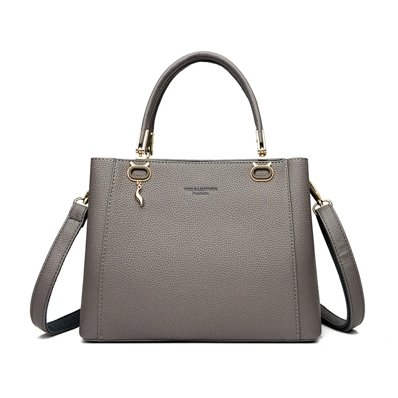 thumbnail image 1 of Bolsos de mano de gran capacidad para mujer, bolsos de hombro de piel de alta calidad, nuevos y elegantes bolsos de mano con asa superior para mujer, 1 of 5