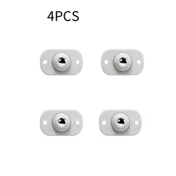 Stainless Steel Self-Adhesive Swivel Furniture Wheels - 360° Load-Bearing Rollers (4/20 Pack) (4pcs LA0100C)