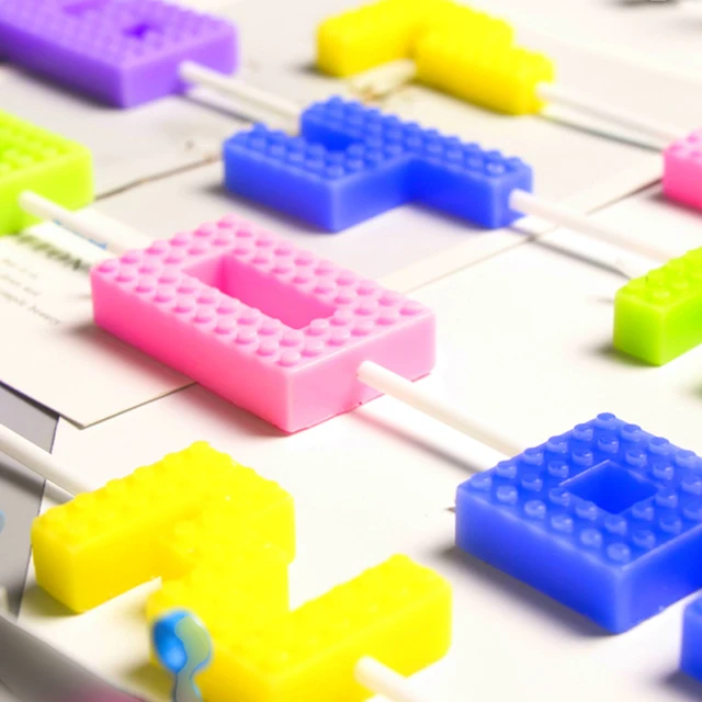 Bougie numérique colorée en bloc de pixels, 1 pièce, pour décoration de gâteaux et de cupcakes, chiffres 0-9, dégradé de souhaits, robe de Table à Dessert pour fête 2