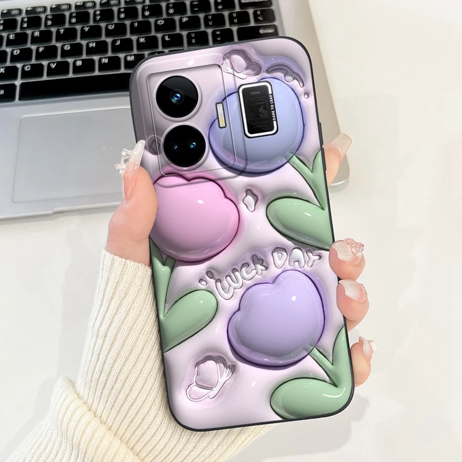 Realme GT Neo 5 Stylish Candy Painted Soft TPU Phone Case Cover