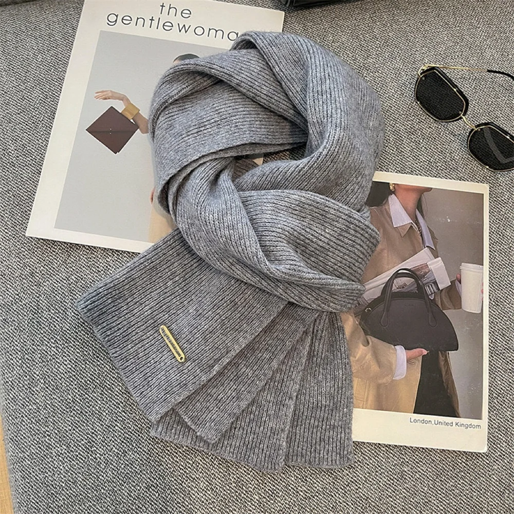 Classic Women'S Soft Long Scarf Winter Warm Wrap Shawl Solid Color Winter Unisex Scarf For Outdoor Travel Ski Snow Scarves 5