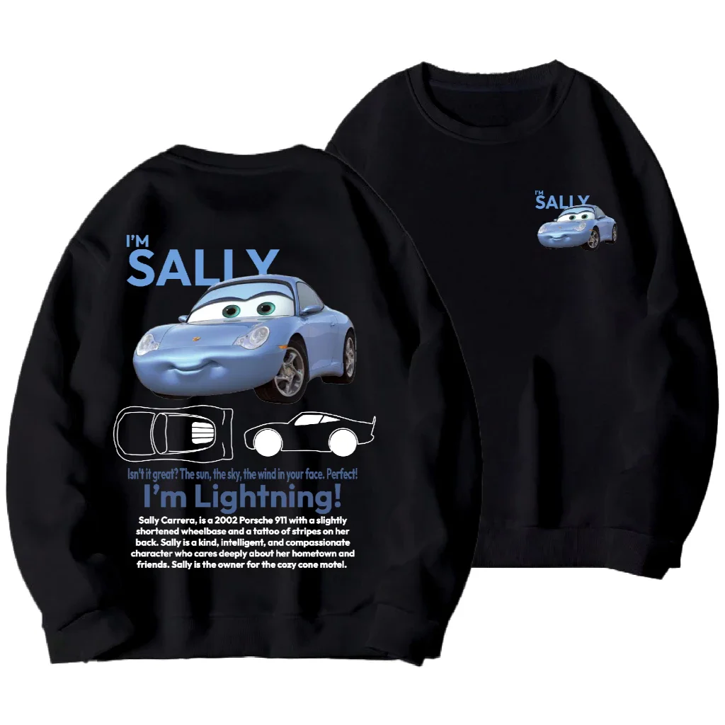 Lightning Mcqueen and Sally Print Couple Hoodless Sweatshirt Men