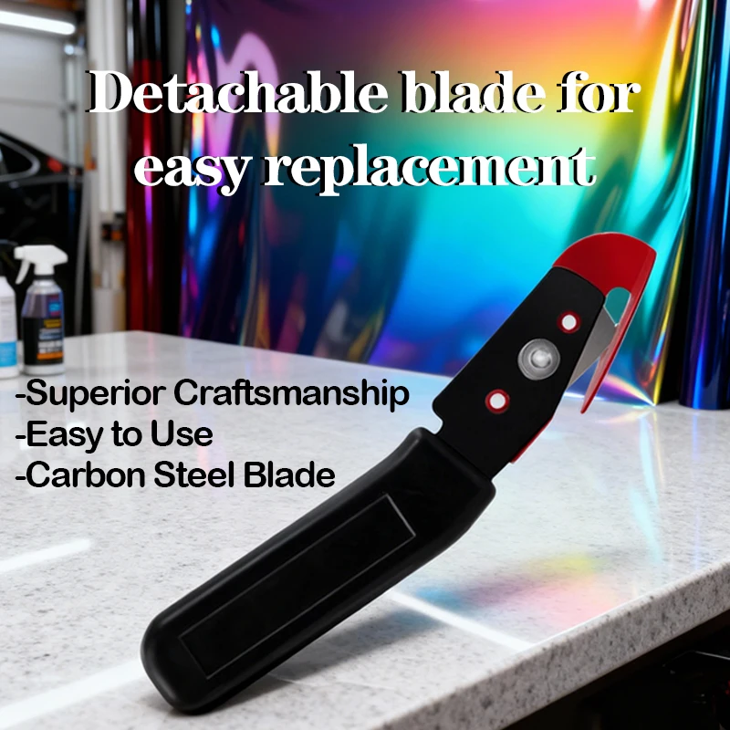 Coltello per Wrapping Auto, Utensile per Taglio Pellicole, Taglierina per Pellicola Protettiva Vernice e Vinile Auto, Coltello a Manico per Pellicole e Multiuso - immagine 3