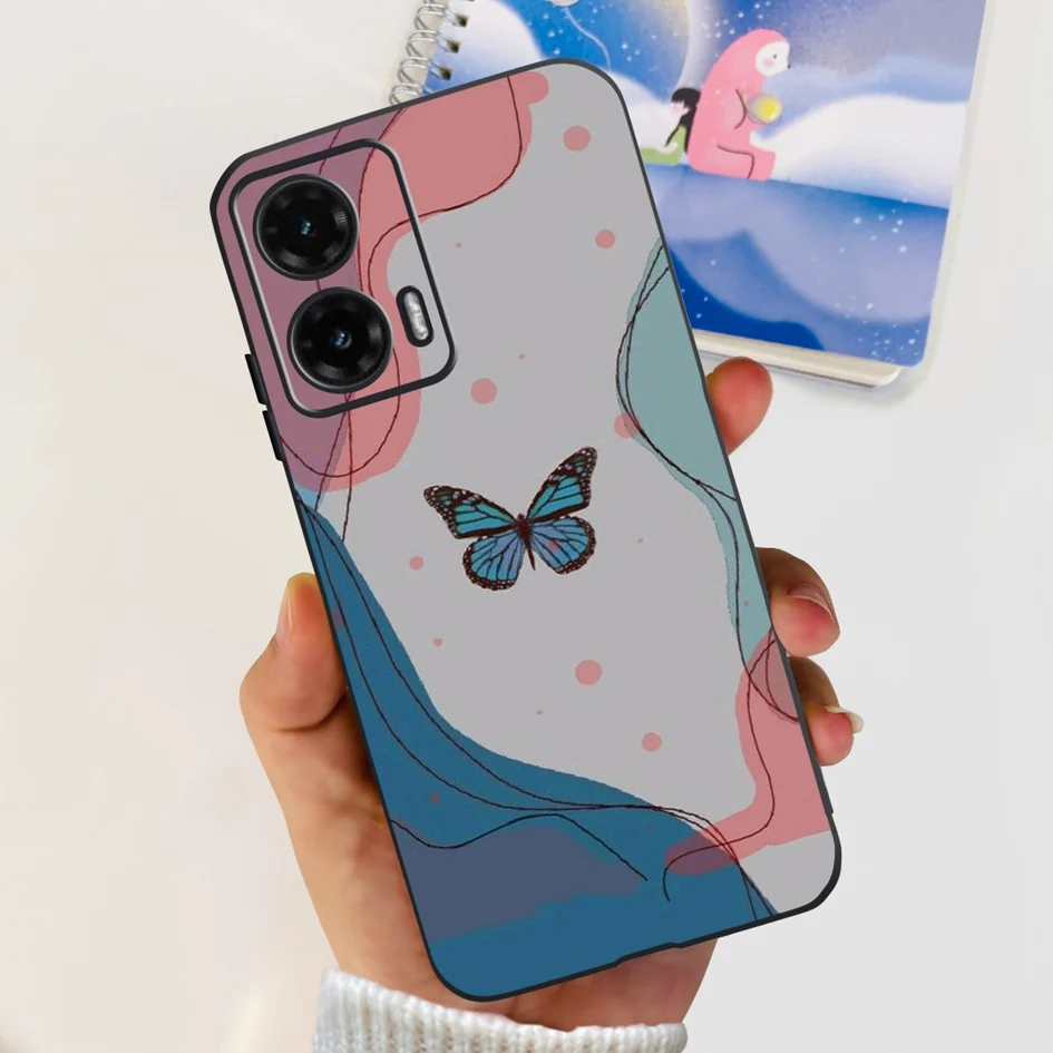 Cute Cartoon Cat Butterfly Soft Silicone Bumper Protective Phone Case
