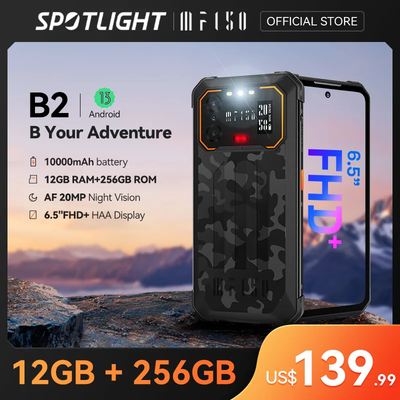  [World Premiere] IIIF150 B2 6.5"FHD+ Display Rugged Machine Night Vision 10000mAh 48MP Camera Android13 12GB(6+6 Extended) 256GB 