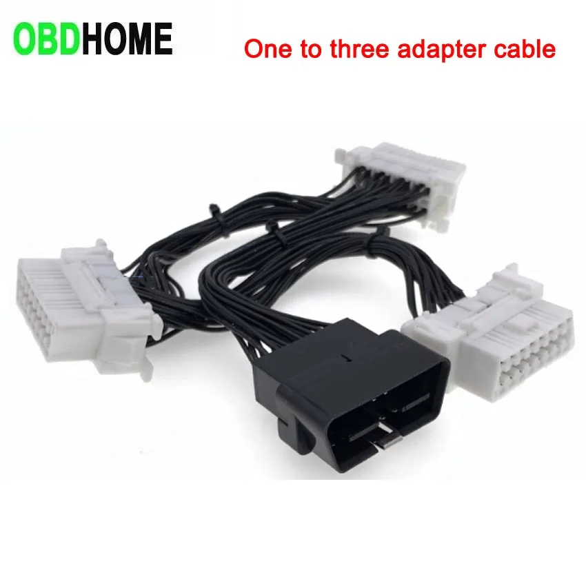 Cavo Adattatore Obd2 16Pin Da 1 A 3 Computer Per Auto Rileva 3 In1 Connettore Obd Maschio A Femmina Cavo Di Prolunga Dell'Interfaccia Obd Del Veicolo