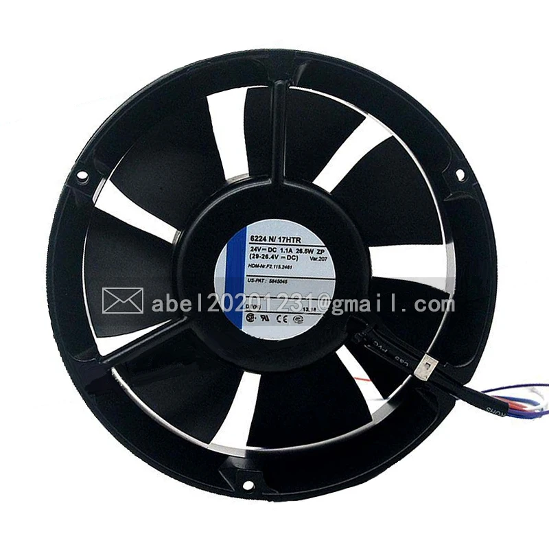 

BRAND NEW ORIGINAL TYP 6224N/17HTR 6224 N/17 HTR DC 24V 4WIRES COOLING FAN 17251 17CM 172*51MM