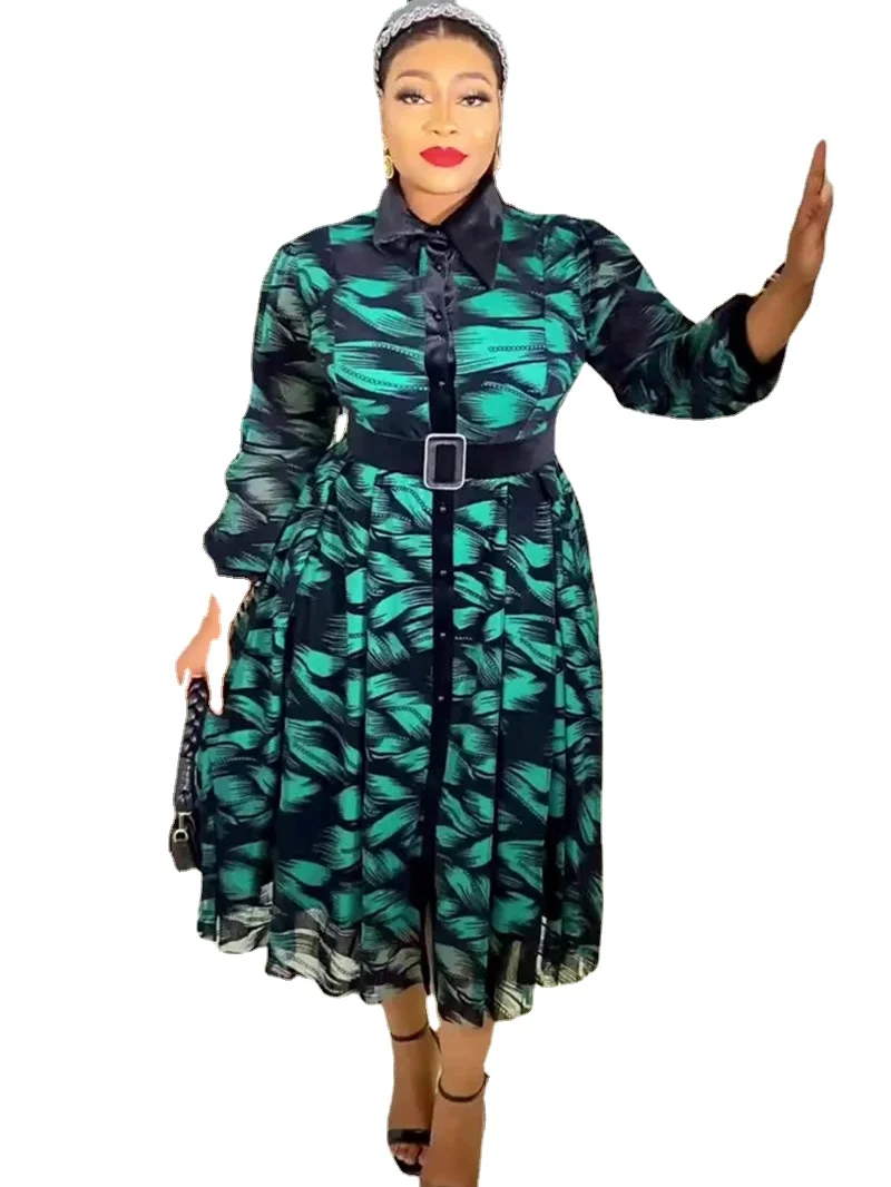 

Elegant African Dresses for Women Long Sleeve Africa Clothing Plus Size Evening Party Dress Dashiki Ankara Turkey Outfits Robe