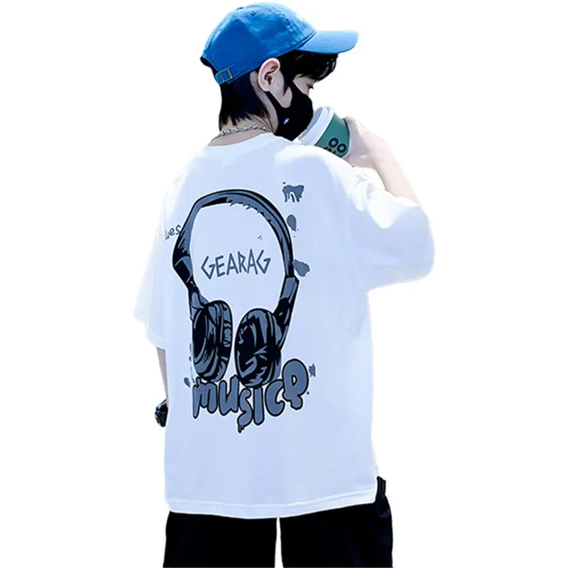 

Boys Short Sleeve Tee Clothes Korean Summer Hot Deals Fashion Pattern Tshirt For Streetwear Boy Child Tshirt 8 10 12 14Years Old
