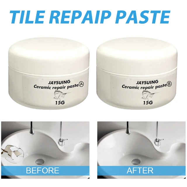 Tile Repair Agent White Black Adhesive Ceramic Tile Repair Glue Marble  Brick Floor Toilet Washbasin Glaze Crack Glue Repair Tool - AliExpress