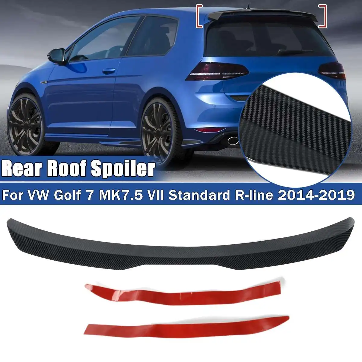 

Car Rear Roof Spoiler For VW Golf 7 MK7.5 VII Standard R-Line 2014-2019/Golf MK6 MAX 2008-2013 Rear Trunk Spoiler Wing Lip