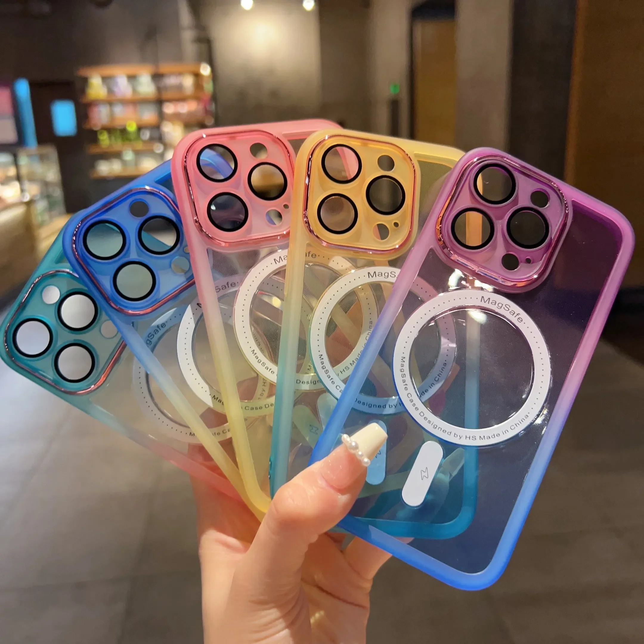 Double Color Gradient MagSafe-Compatible Matte Magnetic Slim Soft Case