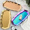 Korean Style INS Wind Stainless Steel Jewelry Tray Desktop Storage Plate Cosmetics Jewelry Plate Metal Tray Wholesale 1