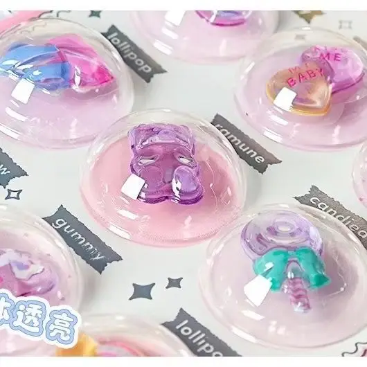 1장 3D 캡슐 글루 릴리프 귀여운 스티커 DIY 다이어리 휴대폰 카메라 장식 귀여운 스티커