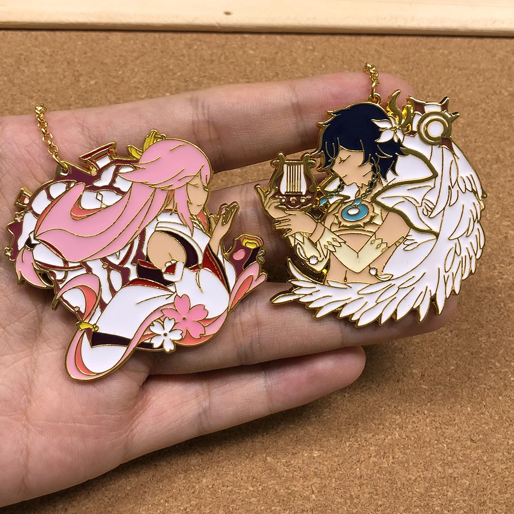 Genshin Impact Enamel Pin Cute Badges Brooches For Women Lapel Pins