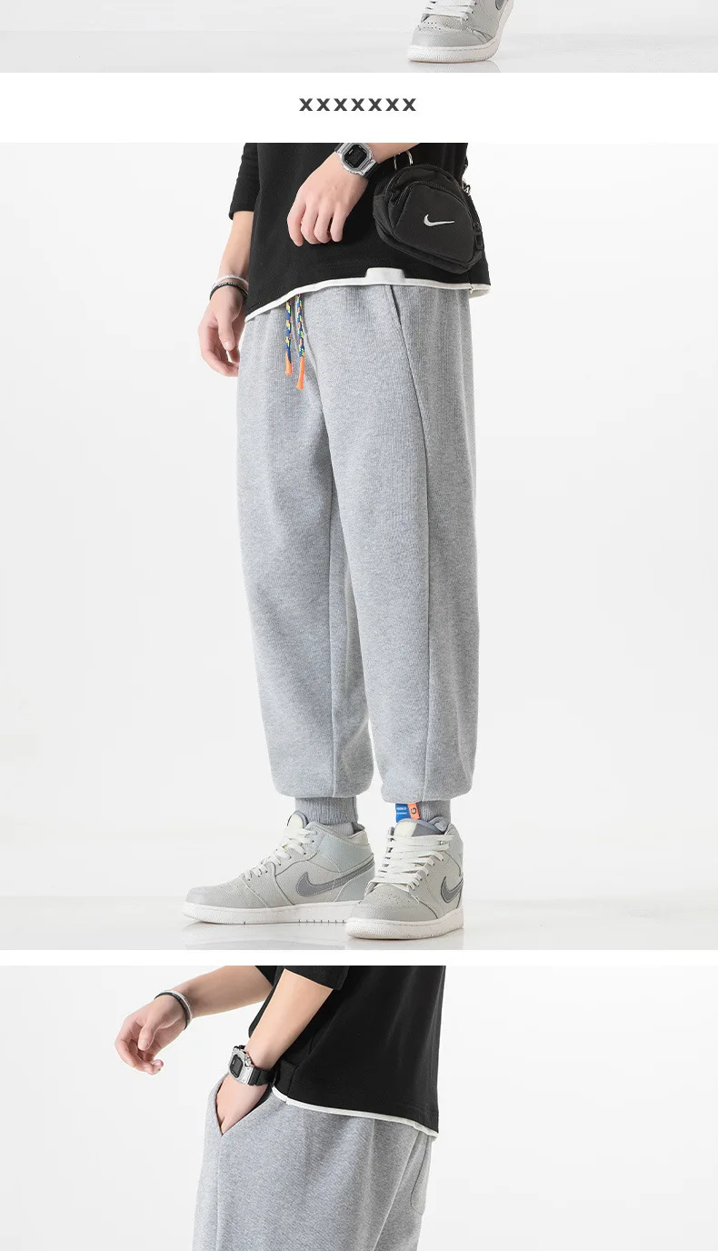 Description Picture 6 of itemCasual pants Loose cotton leggings Versatile sportswear cargo pants men sweatpants joggers men baggy