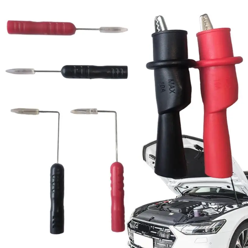 

Изолированная игла для пирсинга, комплект щупов для мультиметра, чувствительных, красных и черных, 6 шт., 2 мм