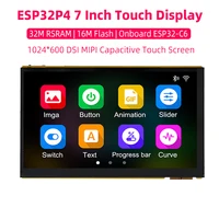 ESP32P4 32M PSRAM 16M FLASH MCU 1024 * 600 DSI MIPI Display Capacitive Touch Screen Onboard ESP32-C6 for Arduino ESP IDE