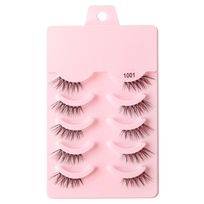 Description Picture 6 of itemHalf Eey Lashes Faux 3/5 Pairs 3D Mink Lashes Wispy 3d Fluffy Natural False Eyelashes Halves Fake Eyelash Extension Maquiagem