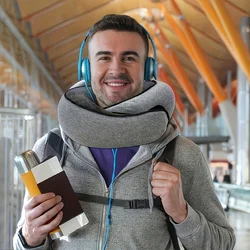 Ergonomic U - Shaped Travel Pillow - Soft, Durable Neck Support for Ultimate Comfort (Grey)