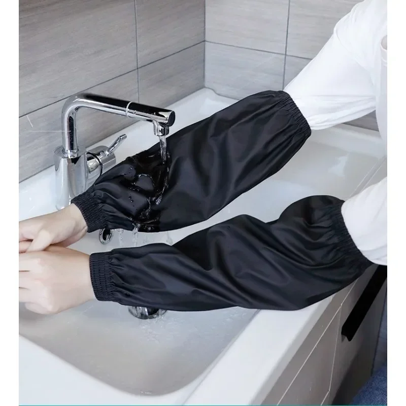 1Pair Thick Oversleeve Waterproof Oilproof Cuff Home Kitchen Cleaning Accessories Waterproof Sleeves Adult Arm Sleeves waterproof oversleeves kitchen arm sleeves