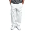 Men Cargo Jogger Pants Autumn Winter Fleece Sweatpants Loose Trousers Multi Pocket Overalls Hip Hop Streetwear Cargo Long Pants 2
