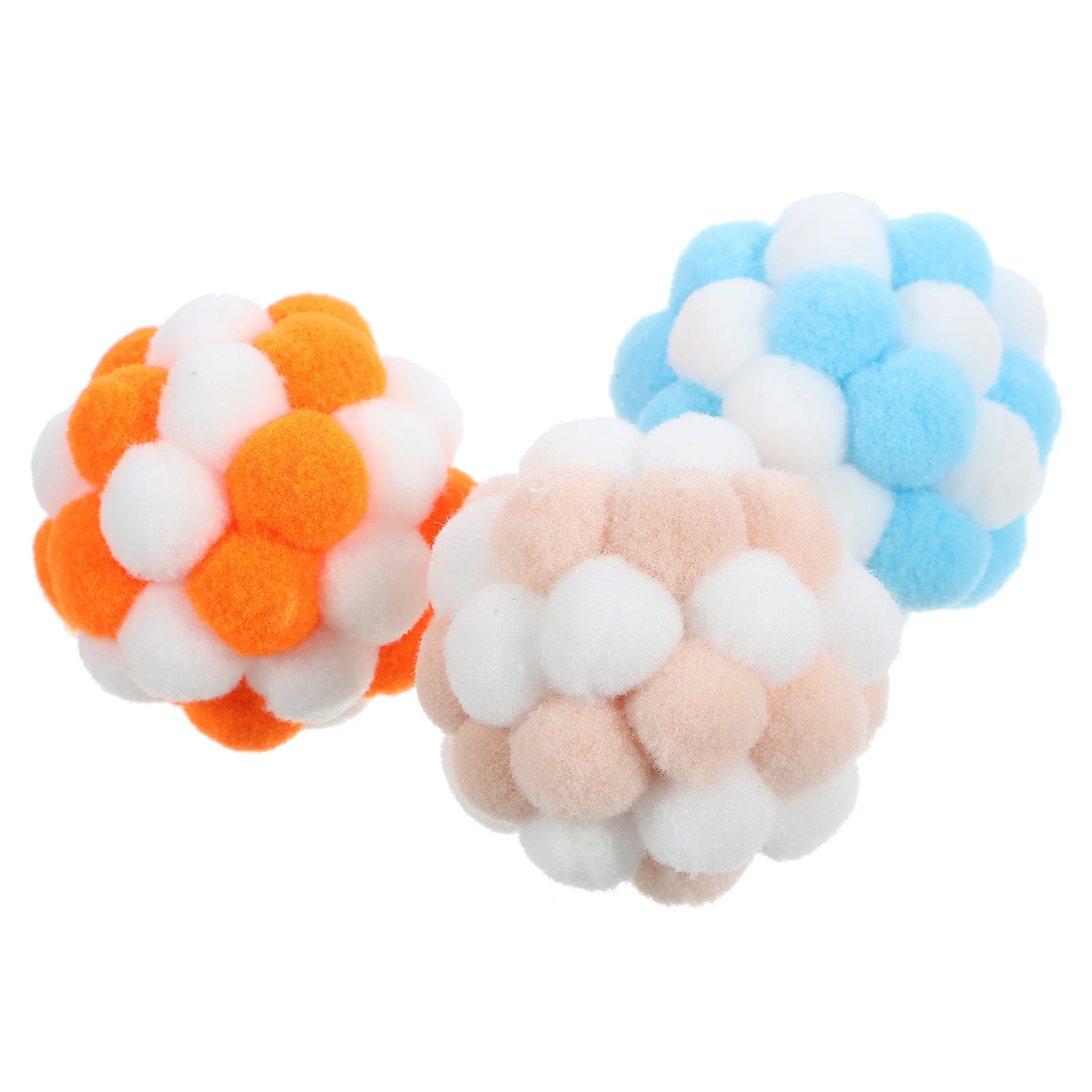 

3pcs Pet Cat Balls Cute Kitten Balls with Inner Bells Cat Balls Pet Training Balls