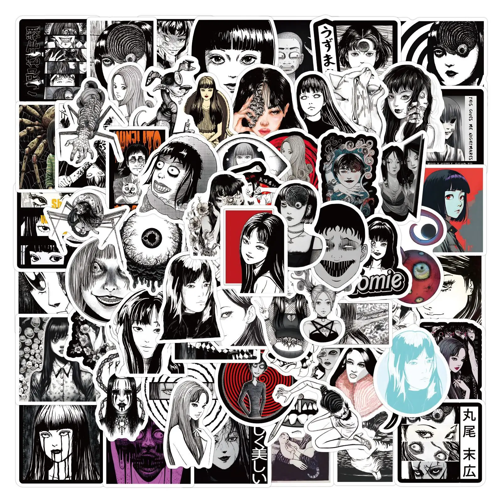 Horror Story Junji Ito Series Graffiti Stickers - 110pcs Set