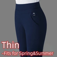 2024 Autumn Winter Pencil Pants Women Fleecing Thermal Strench OL Lady Skinny Thichen Thin Slim Trousers Female Clothing Legging - Image 5