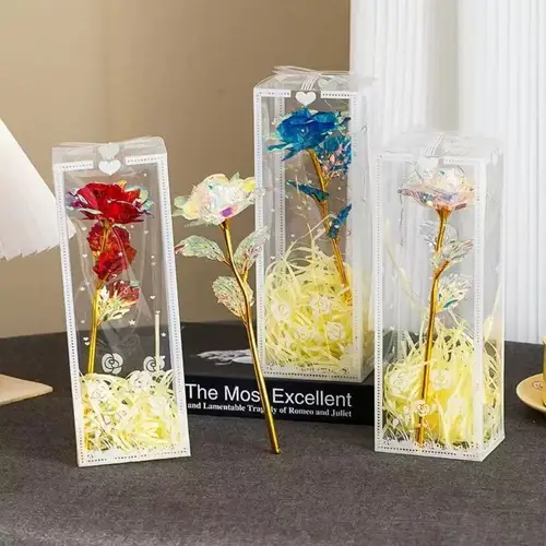 10-50Pcs PVC Plastic Packaging Box Mother's Day Valentine's Day Valentine's Day Teacher's Day Bouquet Gift Transparent Box - Image 3