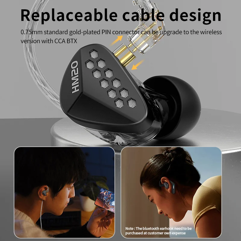 Cca hm20 technologia hibrida 1dd + 7ba alta fidelidade ޴,  
