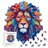 Wooden Puzzle Model Assembly Three Dimensional Irregular Shaped Animal Lion Pattern Wooden Puzzle Decompression Puzzles 1