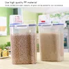 1 PCS Rice Storage Bin 2KG Portable Food Grain Storage Box Rice Storage Box Dispenser Sealed Tank with Measuring Cup 2
