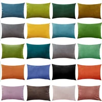 Cushion Cover Velvet Lumber Pillow Home Sofa Pillow Cover For Bedroom Decoration Cojines Rectangular Chair Seat Cushions 30x50cm 4