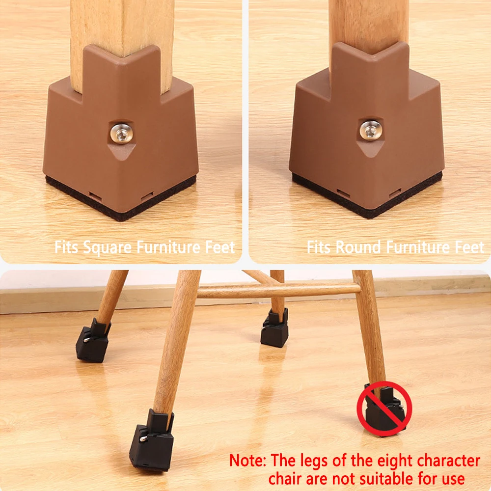 2PCS Adjustable Furniture Heightening Foot Pad Table Foot Pad Coffee Table Cabinet Base Pad Height Support Foot Pad Foot Bed